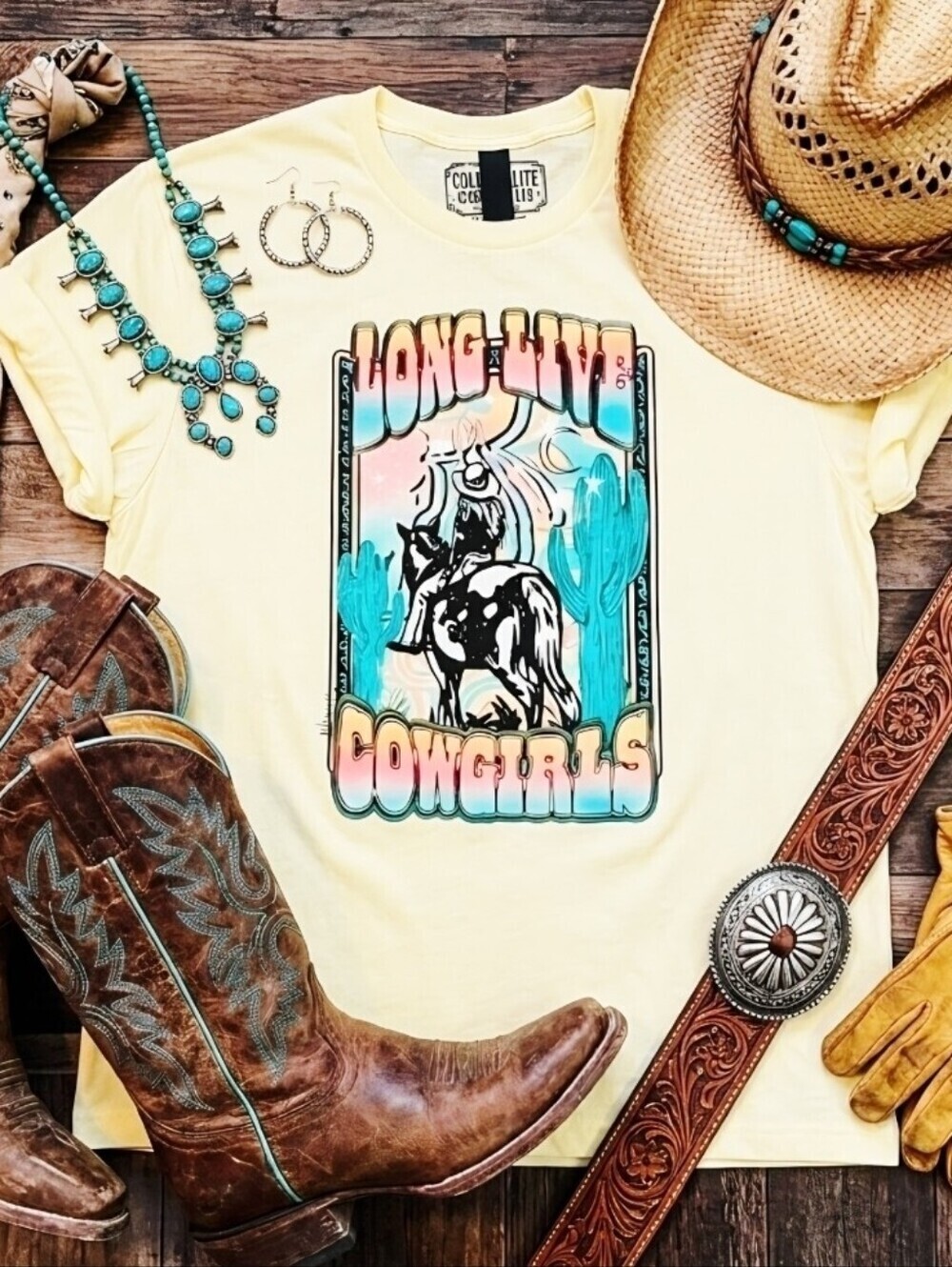 Long Live Cowgirls Graphic Tee • Western Cowgirl Shirt •